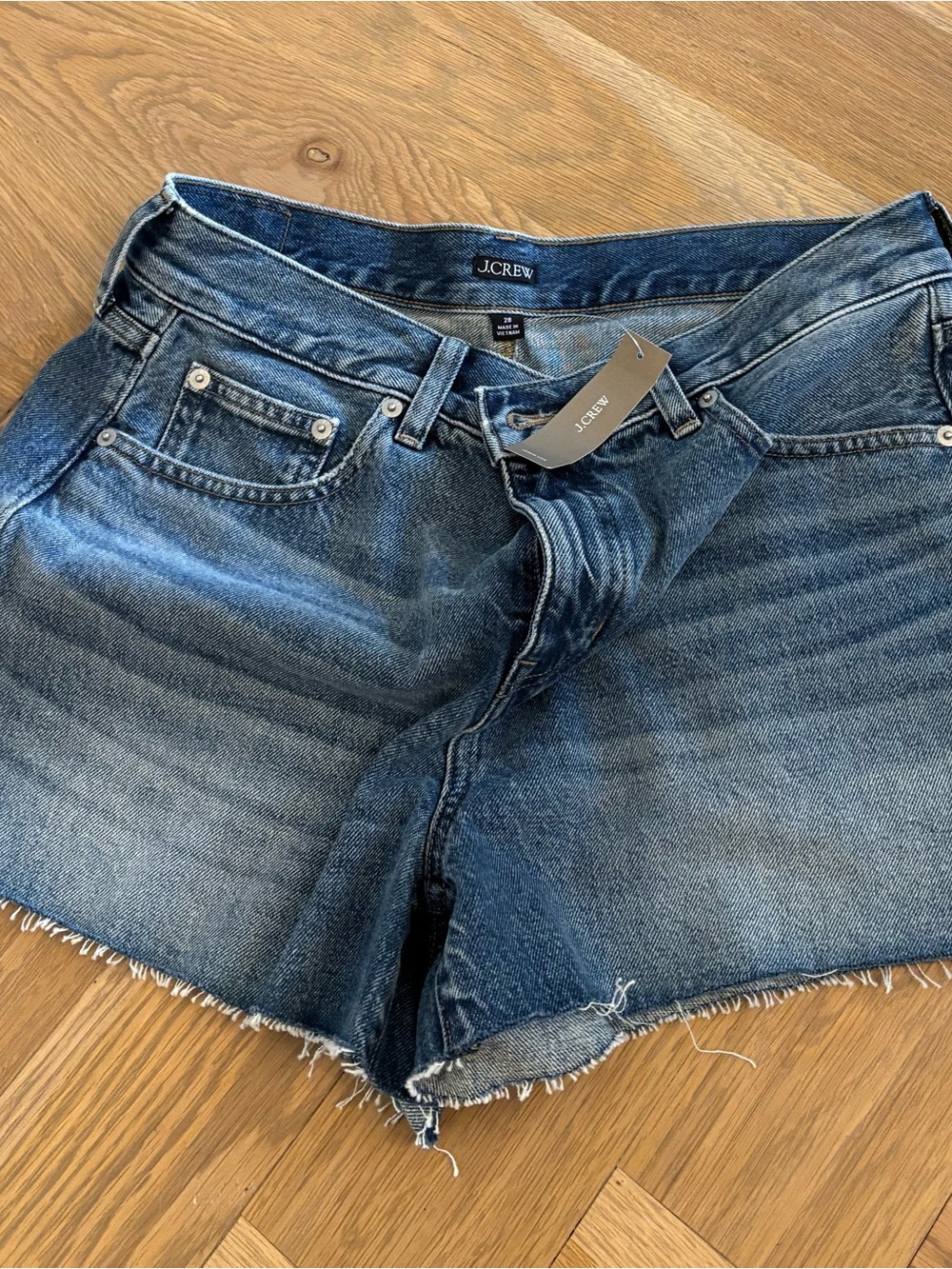 J. Crew Medium Blue High-Rise Denim Shorts